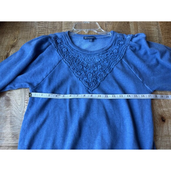 Democracy Women's Blue Embroidered Long Sleeve Pullover Sweater Small - Picture 8 of 10